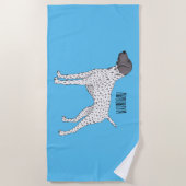 German Shorthaired Pointer dog cartoon Strandtuch (Vorderseite)
