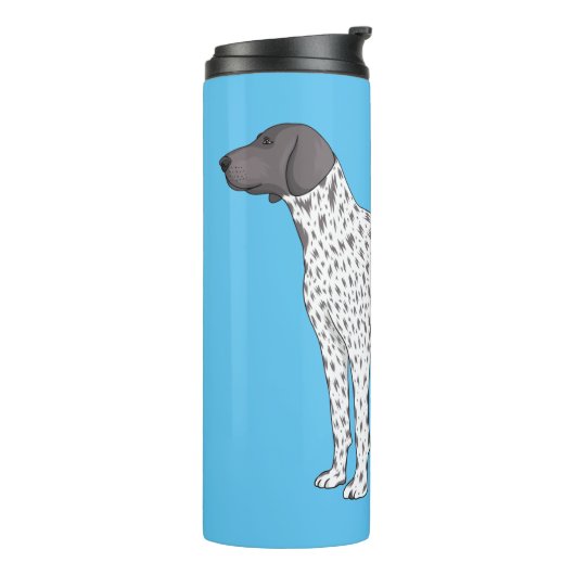 German Shorthaired Pointer dog cartoon Thermosbecher (Nach links gedreht)