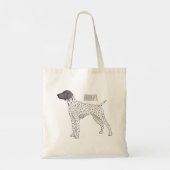 German Shorthaired Pointer dog cartoon Tragetasche (Rückseite)