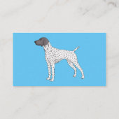 German Shorthaired Pointer dog cartoon Visitenkarte (Rückseite)