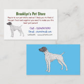 German Shorthaired Pointer dog cartoon Visitenkarte (Vorne/Hinten)