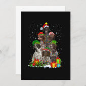 German Shorthaired Pointer Dog Christmas Tree Merr Einladung (Vorne/Hinten)