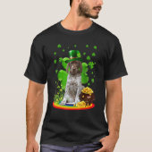German Shorthaired Pointer Dog Shamrock St Patrick T-Shirt (Vorderseite)