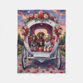 German Shorthaired Pointer  Dog Valentine's Day  Fleecedecke (Vorderseite)