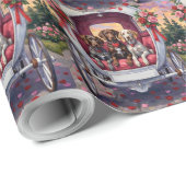 German Shorthaired Pointer  Dog Valentine's Day  Geschenkpapier (Rolleneckpunkt)