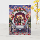 German Shorthaired Pointer  Dog Valentine's Day  Karte (Gelbe Blume)