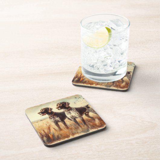 German Shorthaired Pointer Getränkeuntersetzer (Rechte Seite)