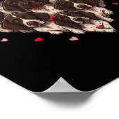 German Shorthaired Pointer Heart Valentine Womens  Poster (Ecke)