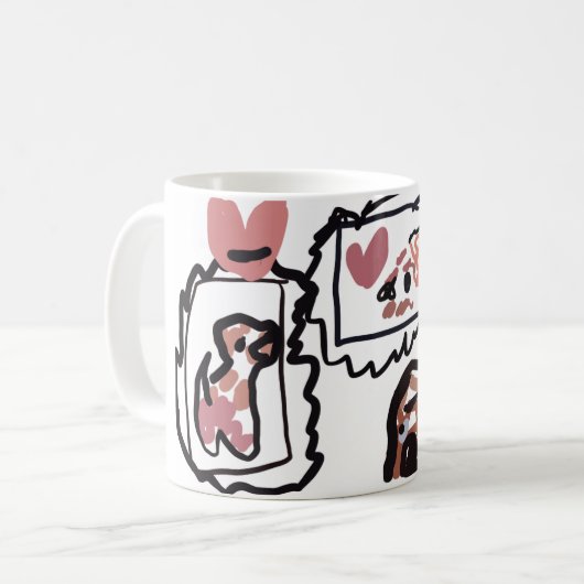 German Shorthaired Pointer hearts Kaffeetasse (Vorderseite Links)