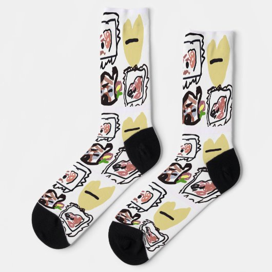 German Shorthaired Pointer hearts Socken (Linkes Detail)
