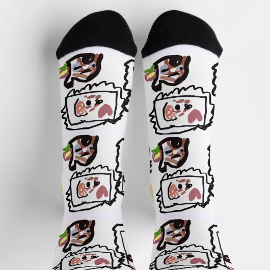 German Shorthaired Pointer hearts Socken (Oben)