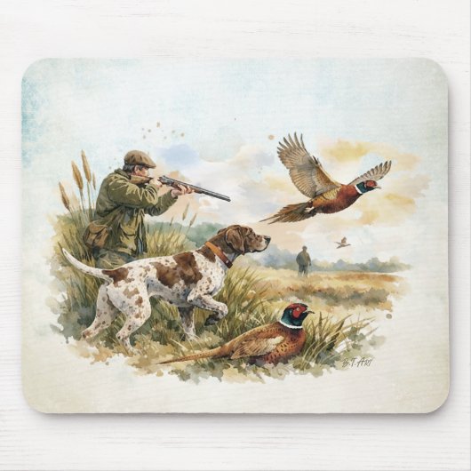 German Shorthaired Pointer ,hunting Mousepad (Vorne)