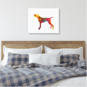 German Shorthaired Pointer im Watercolor Leinwanddruck (Insitu (Schlafzimmer))