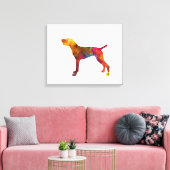 German Shorthaired Pointer im Watercolor Leinwanddruck (Insitu (Wohnzimmer))