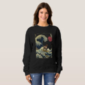 German Shorthaired Pointer Japanese Kanagawa Wave  Sweatshirt (Vorne ganz)
