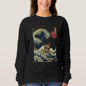 German Shorthaired Pointer Japanese Kanagawa Wave Sweatshirt (Vorderseite)