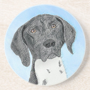 German Shorthaired Pointer Painting - Original Art Getränkeuntersetzer