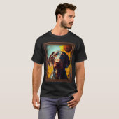 German Shorthaired Pointer Painting Sunflower Flow T-Shirt (Vorne ganz)