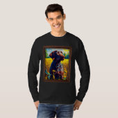 German Shorthaired Pointer Painting Sunflower Flow T-Shirt (Vorne ganz)