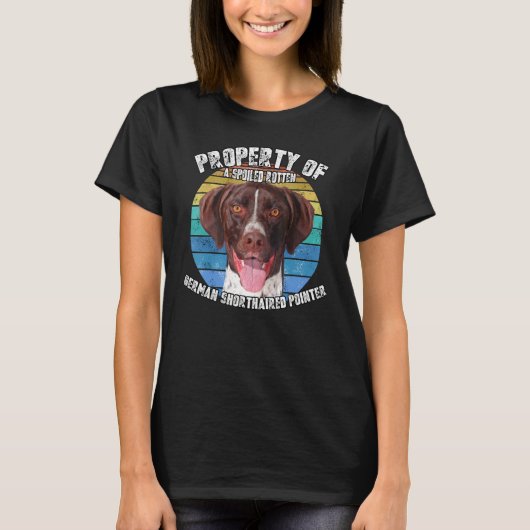 German Shorthaired Pointer Property Of Retro T-Shirt (Vorderseite)