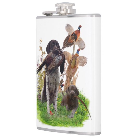 German Shorthaired Pointer Sticker Paper Plates Flachmann (Links)