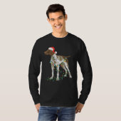 German Shorthaired Pointer Tangled In Christmas Li T-Shirt (Vorne ganz)