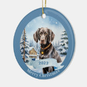 German Shorthaired Pointer watercolor Christmas Keramik Ornament (Links)