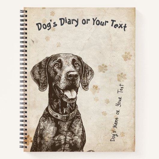 German Shorthaired Pointer's Diary Notizblock (Vorderseite)
