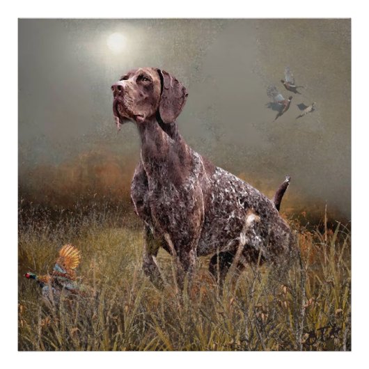 German Shorthaired Pointers  Fotodruck (Vorne)