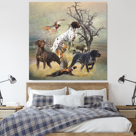 German Shorthaired Pointers (GSP)       Leinwanddruck (Insitu (Schlafzimmer))