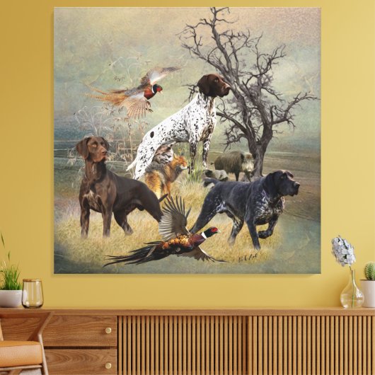German Shorthaired Pointers (GSP)       Leinwanddruck (Insitu (Wohnzimmer))