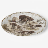 German Shorthaired Pointers Pappteller (Schrägansicht)