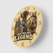 German Shorthaired Pointers  Runde Wanduhr (Winkel)