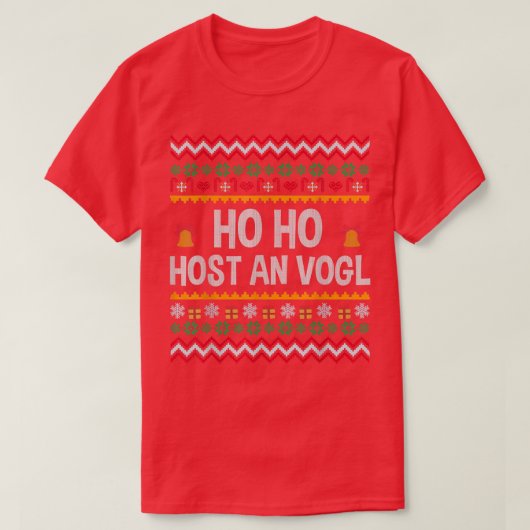German Speaker Ugly Christmas Ho Ho Ho Funny Bavar T-Shirt (Design vorne)