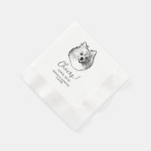 German Spitz Dog Personalisiert Cheers Napkins Serviette (Ecke)