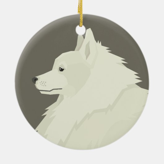 German Spitz Keramik Ornament (Hinten)