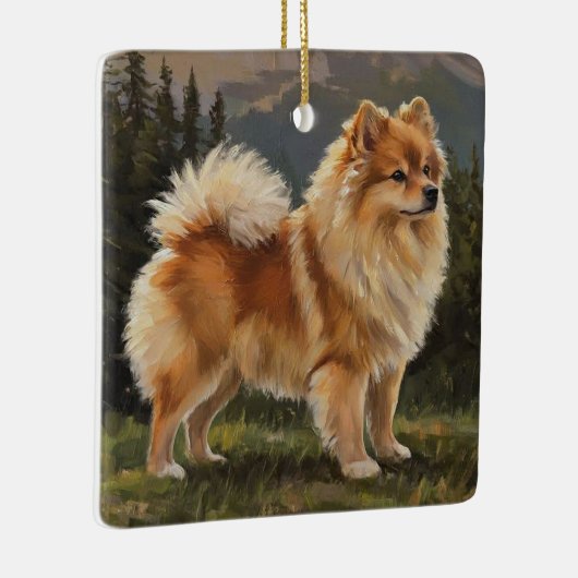 German Spitz Keramikornament (Rechts)
