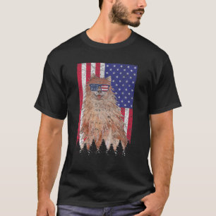 German Spitz Patriotic Dog USA Prix American Flag T-Shirt