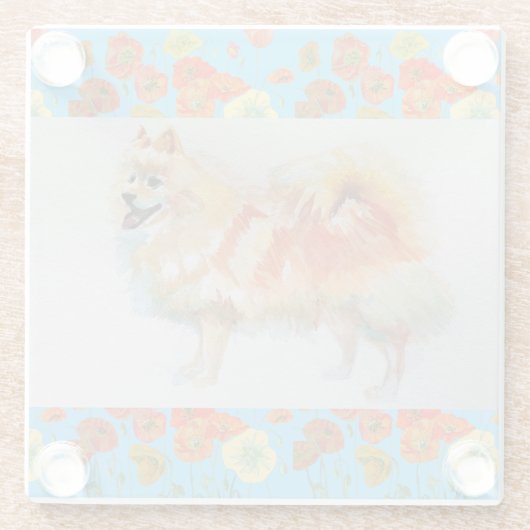 German Spitz Spitz Decor Untersetzer (Rückseite)
