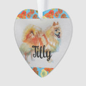 German Spitz Spitz Hund Weihnachtsschmuck Ornament (Vorderseite)