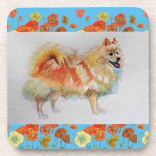 German Spitz Spitz Watercolor Pet Dog Untersetzer