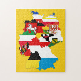 German Staaten Flags Map, Bundesländer Deutschland Puzzle