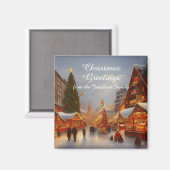 German Style Christmas Market - Grüße Kitsch Magnet (Vorderseite/Rückseite)