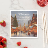 German Style Christmas Market - Grüße Kitsch Serviette (Beispiel)