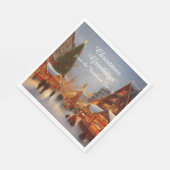 German Style Christmas Market - Grüße Kitsch Serviette (Ecke)