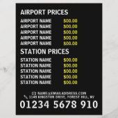 German Taxi Flag with Price List Flyer (Hinten)