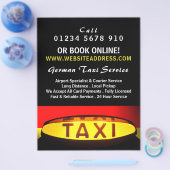 German Taxi Flag with Price List Flyer (Einzeln)
