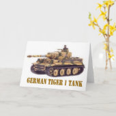 GERMAN TIGER 1 TANK KARTE (Gelbe Blume)