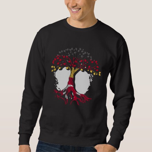 German Turkish Flag Turkey Germany Tree Proud Turk Sweatshirt (Vorderseite)