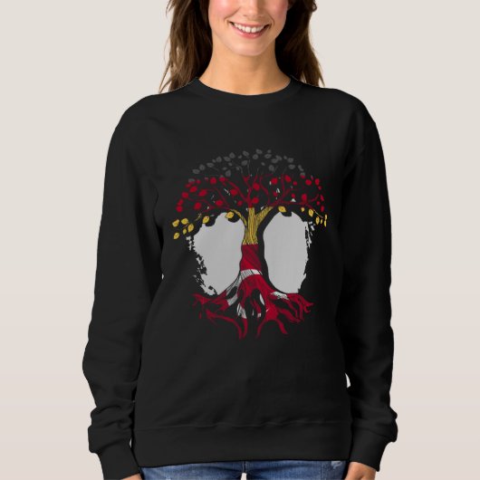 German Turkish Flag Turkey Germany Tree Proud Turk Sweatshirt (Vorderseite)